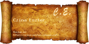 Czina Eszter névjegykártya